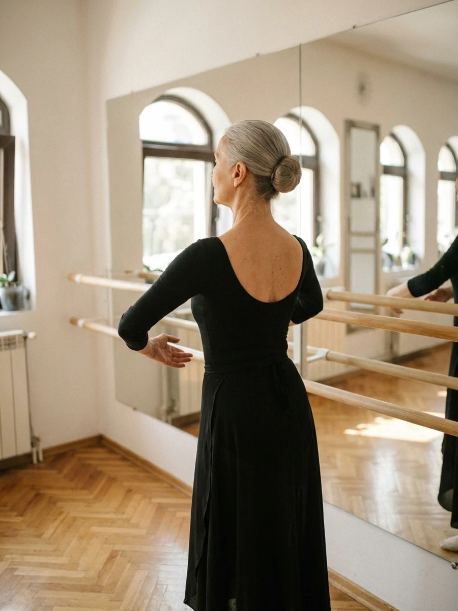 Doina Botiș, fondatoarea studioului Duende, la bara de balet